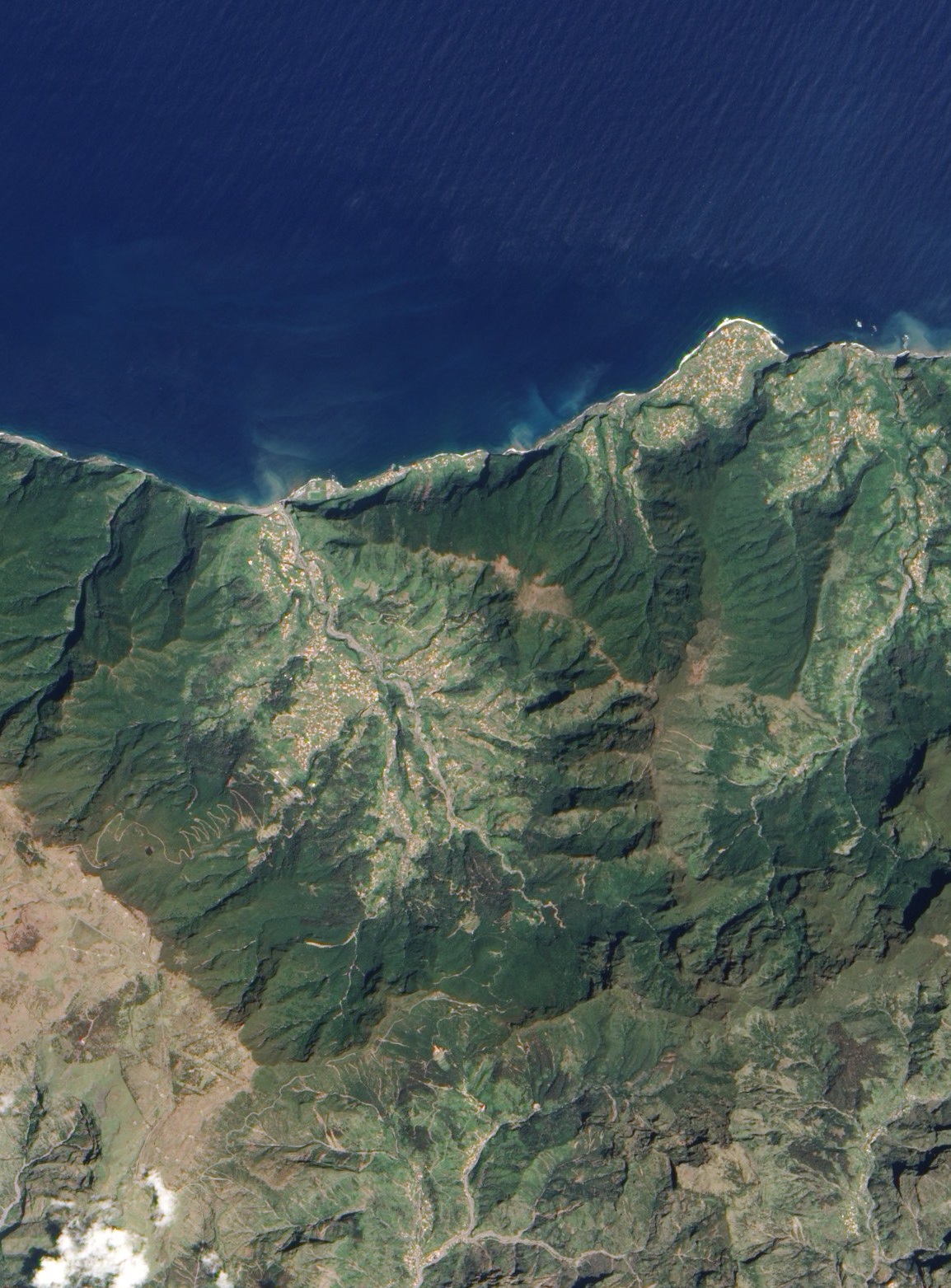 Satellite image of Madeira used as a visual reference for the landing page map section